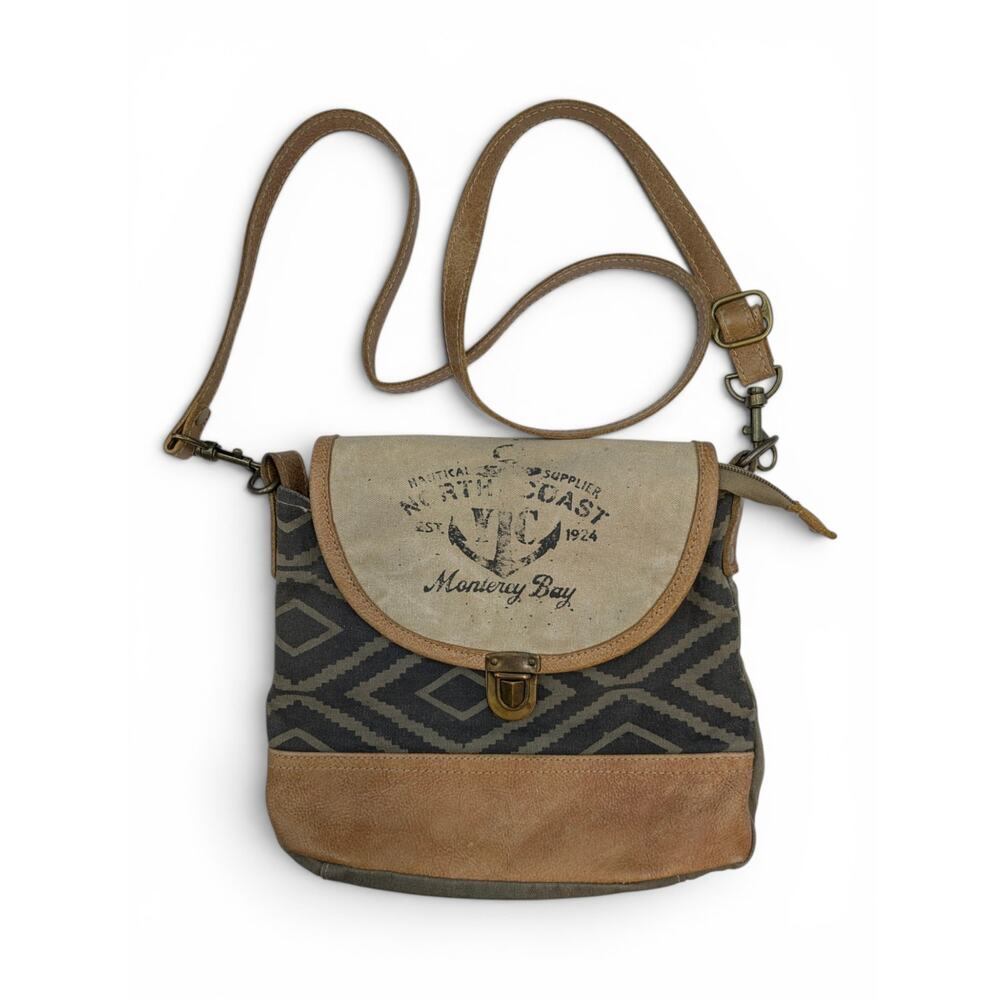 MYRA BAG North Coast Anchors Upcycled Canvas Crossbody Bag S-1049